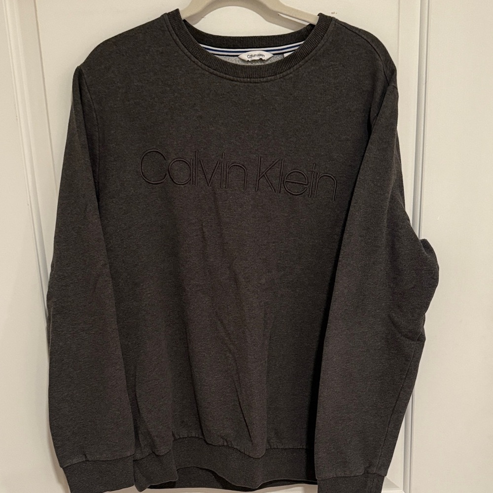 Calvin Klein Men's Charcoal Crewneck Sweatshirt